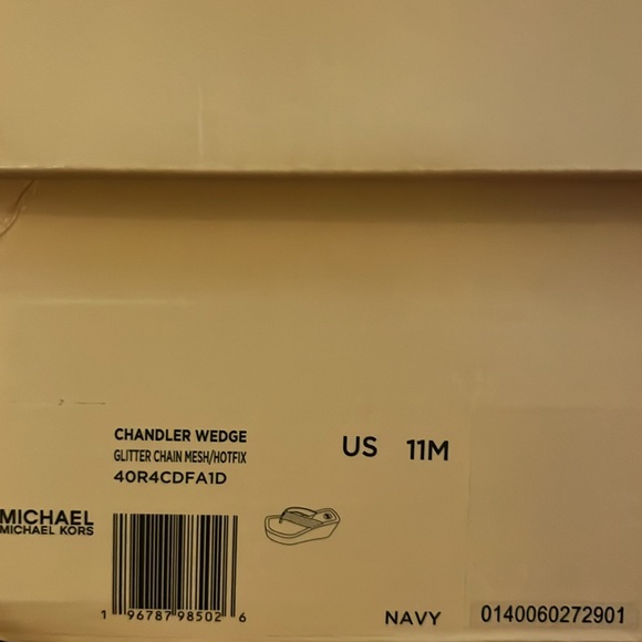 Michael Kors Chandler wedge, glitter chain mesh, dark navy - Picture 9 of 9